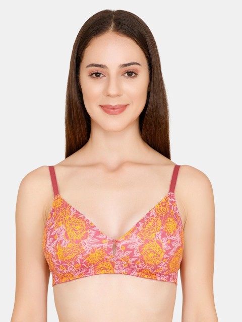 

Zivame Multicoloured Printed Non-Wired Non Padded T-shirt Bra ZI1840FASHHASRT, Multi