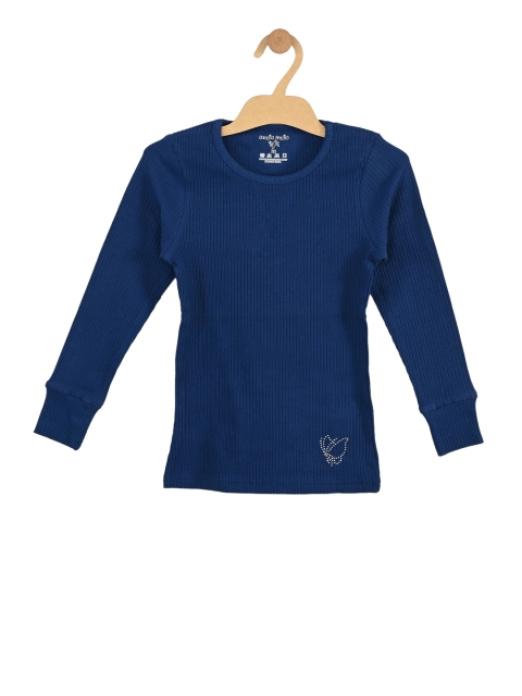 

Stupid Cupid Girls Blue Solid Top