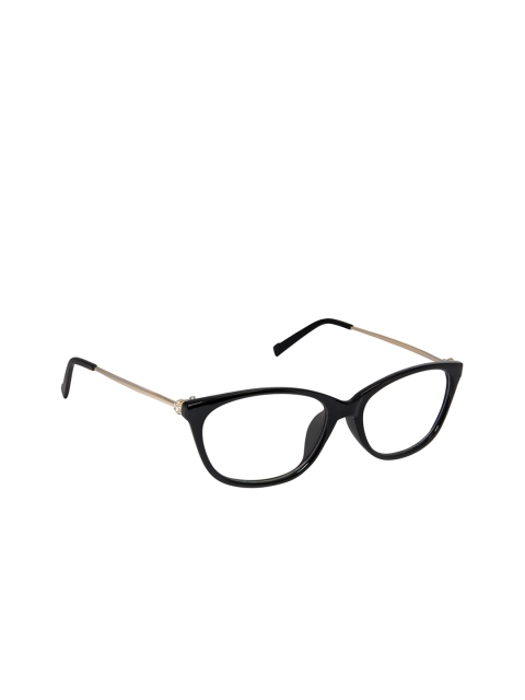 

Cardon Unisex Black & Gold-Toned Solid Full Rim Cateye Frames NEWCD1321