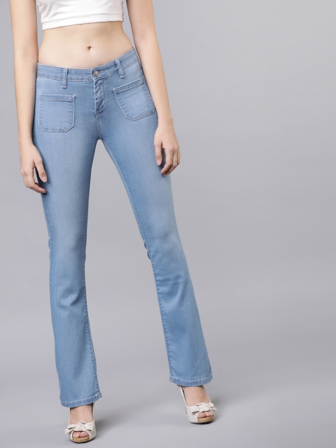 

Tokyo Talkies Women Blue Bootcut Mid-Rise Clean Look Stretchable Jeans