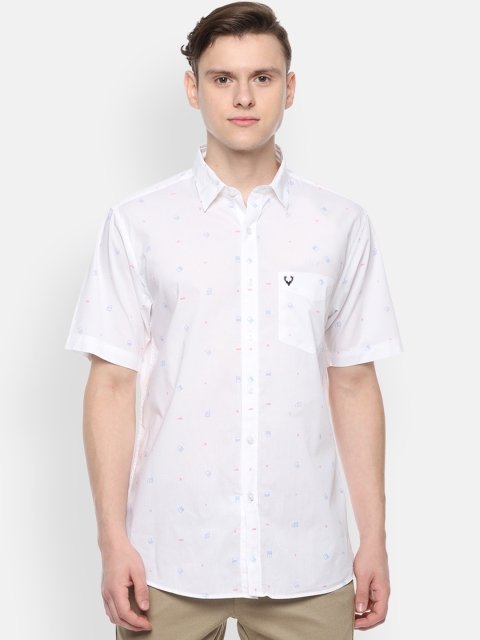 

Allen Solly Men White Slim Fit Printed Casual Shirt