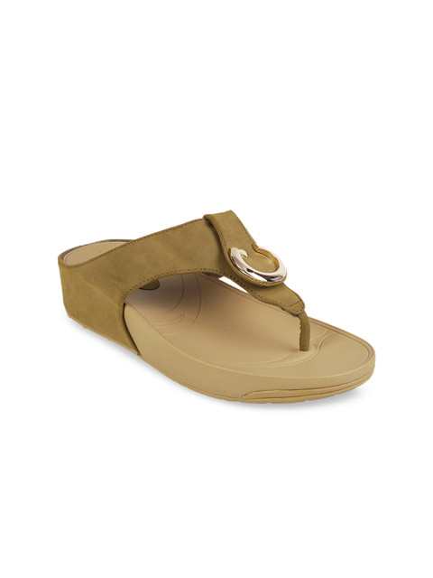 

Mochi Women Khaki Solid Sandals