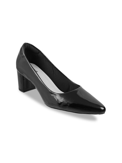 

Mochi Women Black Solid Pumps