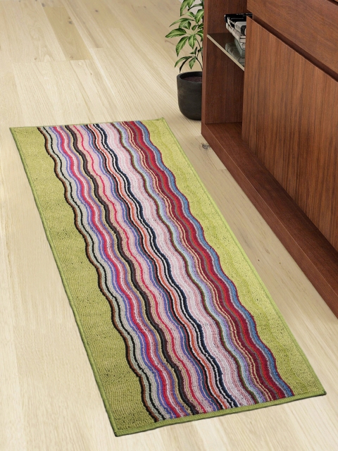 

Status Green & Blue Striped Polyester Anti-Skid Runner