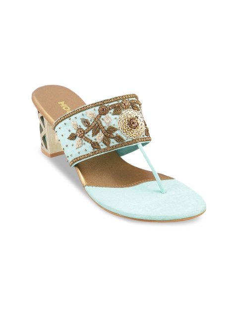 

Mochi Women Green Woven Design Sandals