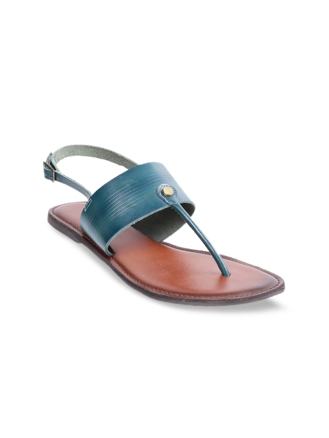 

Metro Women Blue Solid T-Strap Flats