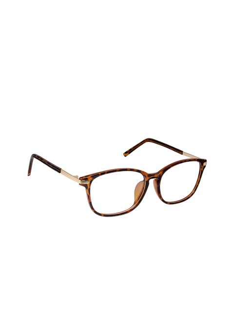 

Cardon Unisex Brown & Gold-Toned Tortoise Shell Full Rim Square Frames NEWCD1214