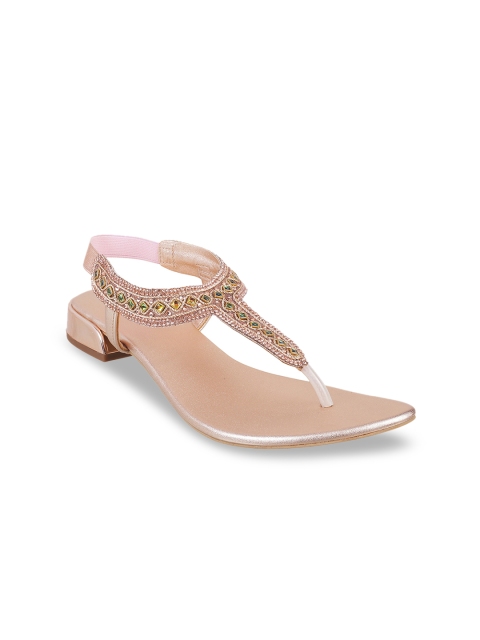 

Mochi Women Beige Textured Sandals