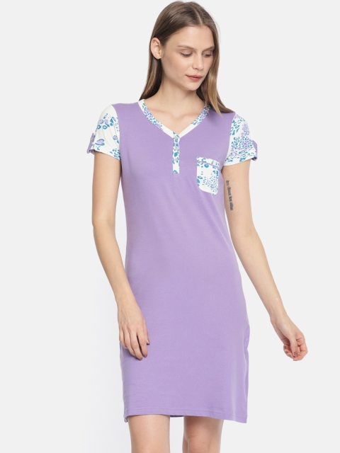 

Slumber Jill Jungle Women Violet Nightdress FWSJ999M
