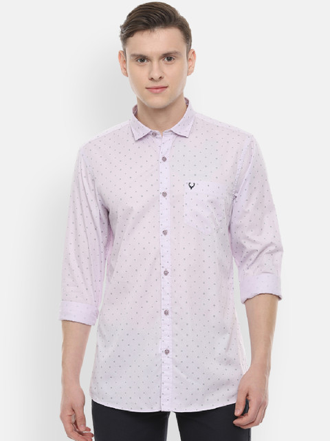 

Solly Jeans Co. Men Purple Slim Fit Printed Casual Shirt