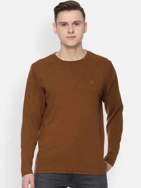 

Allen Solly Men Brown Solid Sweater