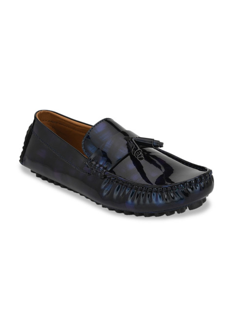 

Sir Corbett Men Blue & Black Printed Driving Shoes