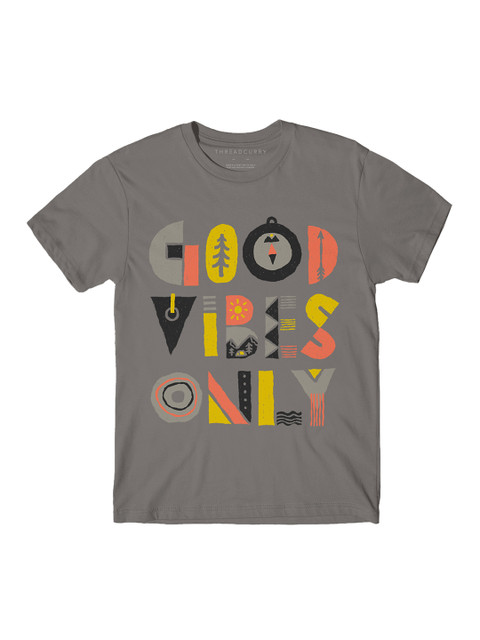 

THREADCURRY Boys Taupe Printed Round Neck T-shirt