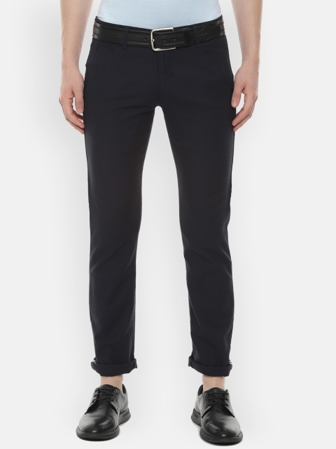 

Allen Solly Men Navy Blue Slim Fit Solid Regular Trousers