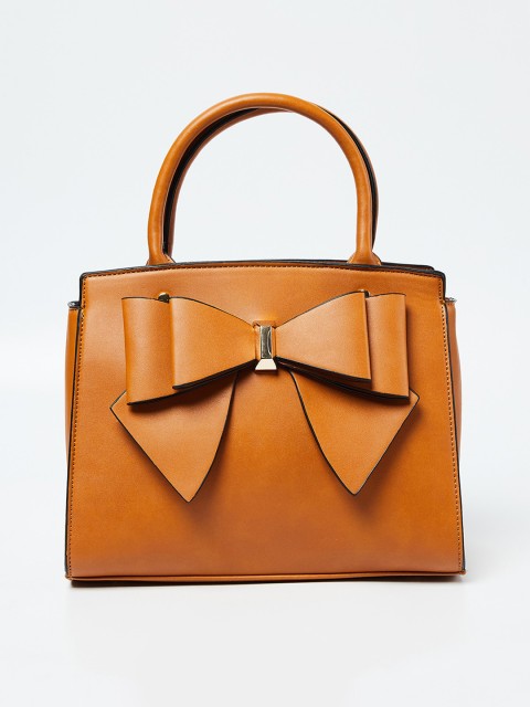

Ginger by Lifestyle Tan Solid Brown Handheld Bag