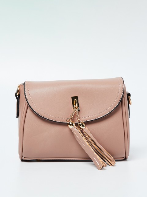 

Ginger by Lifestyle Pink Solid Sling Bag