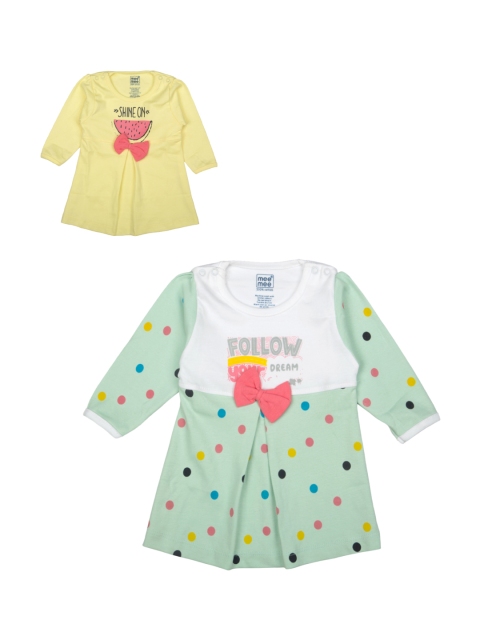 

MeeMee Girls Pack of 2 A-Line Dresses, Yellow