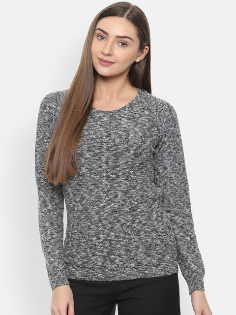 

Allen Solly Woman Women Grey Self Design Sweater