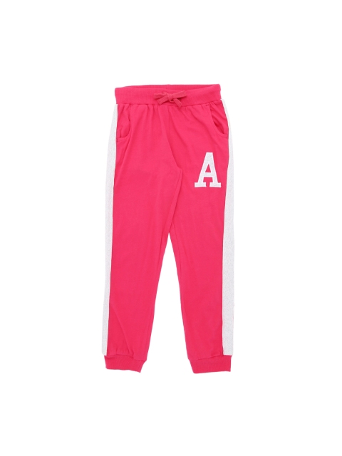 

Pantaloons Junior Girls Pink Solid Straight-Fit Joggers