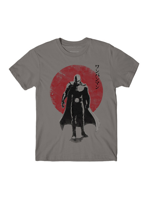 

THREADCURRY Boys Grey Printed Round Neck T-shirt