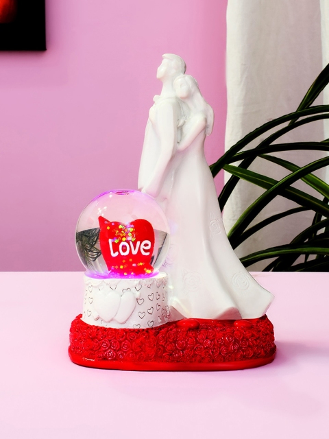 

Archies Red & White Polyresin Love Couple Showpiece