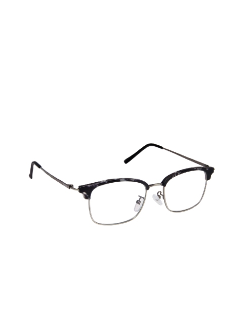 

Cardon Unisex Black & Gunmetal-Toned Abstract Print Full Rim Browline Frames NEWCD1240