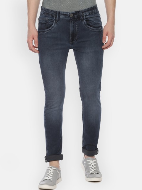

V Dot Men Blue Slim Fit Mid-Rise Clean Look Stretchable Jeans