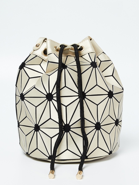 Ginger by Lifestyle Gold-Toned Solid Shoulder Bag