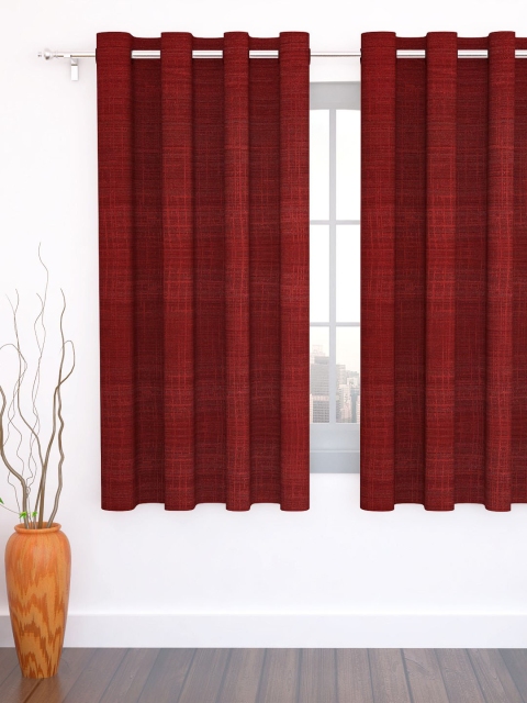 

Story@home Red Set of Single Window Curtain