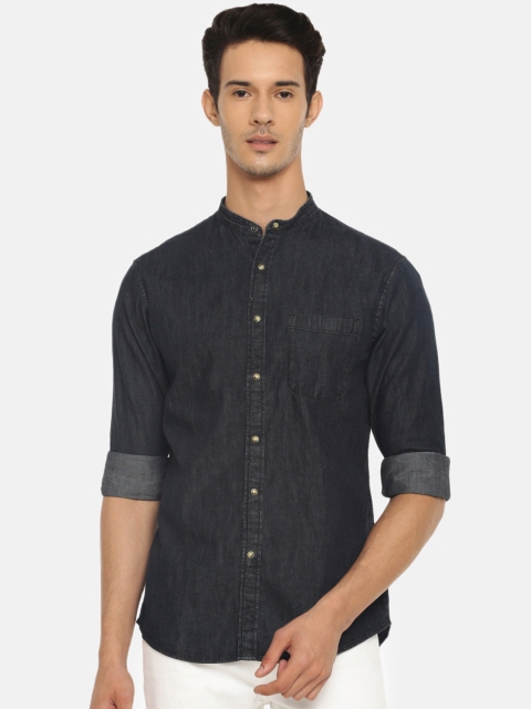 

Celio Men Navy Blue Regular Fit Solid Casual Shirt