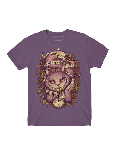 

THREADCURRY Boys Purple & Gold-Coloured Printed Round Neck T-shirt