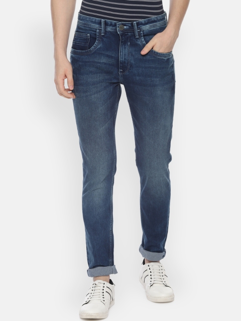 

V Dot Men Blue Slim Fit Mid-Rise Clean Look Stretchable Jeans