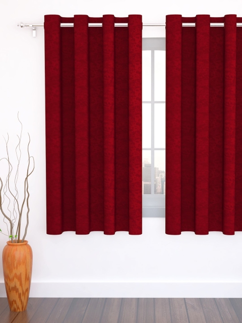 

Story@home Maroon Set of Single Window Curtains