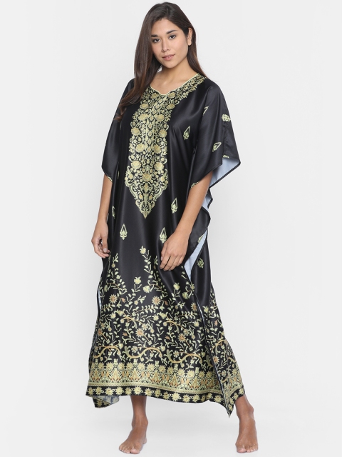 

The Kaftan Company Black Printed Nightdress LW_PY_ANDROMEDA32
