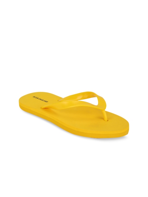 

Peter England Men Yellow Solid Thong Flip-Flops