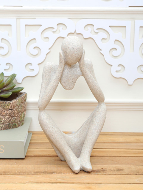 

TAYHAA Beige Contemplating With Emotions Statue