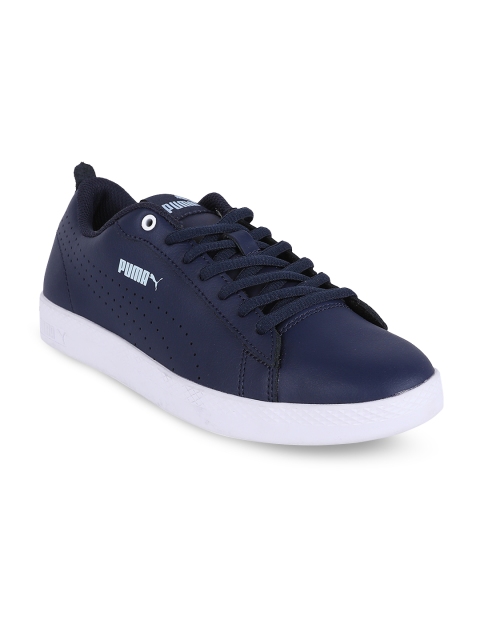 

Puma Women Navy Blue Smash v2 Leather Sneakers
