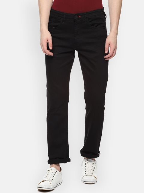 

Solly Jeans Co. Men Black Regular Fit Mid-Rise Clean Look Stretchable Jeans