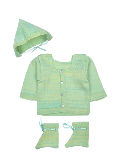 

MeeMee Kids Lime Green Solid Sweater Set
