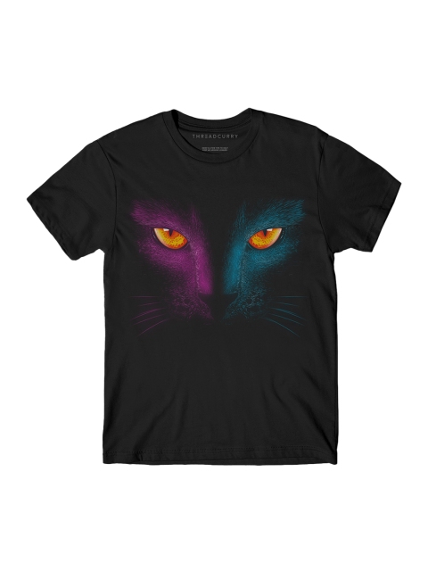 

THREADCURRY Boys Black Printed Round Neck T-shirt