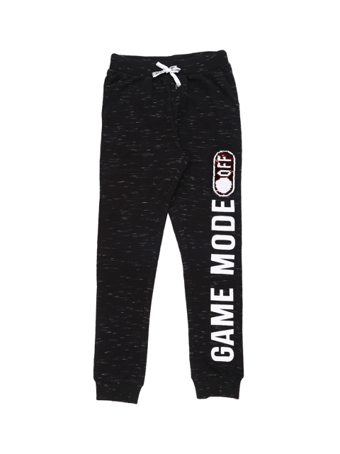 

Pantaloons Junior Boys Black Solid Straight-Fit Joggers