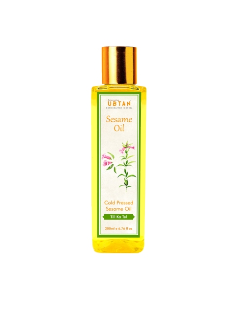 

Rejuvenating UBTAAN Unisex Cold Pressed Sesame Oil 200ml, Yellow