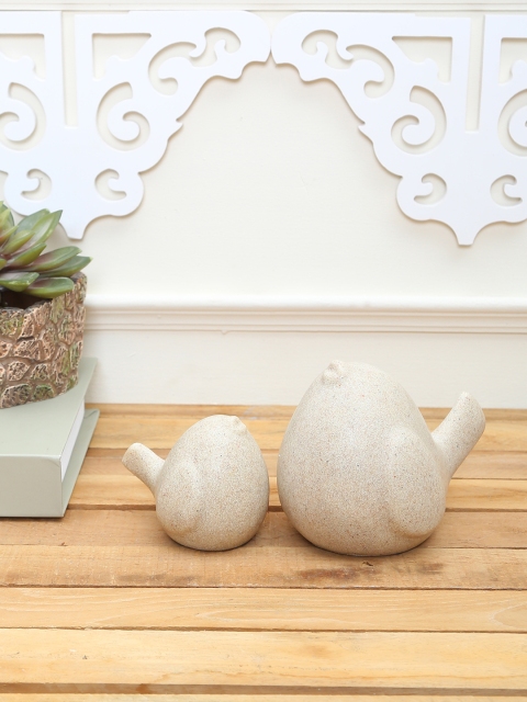 

TAYHAA Beige Set of 2 Poised Birds Swaying Above Figurine