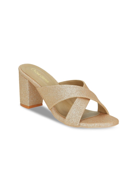 

Get Glamr Women Rose Gold Solid Mules