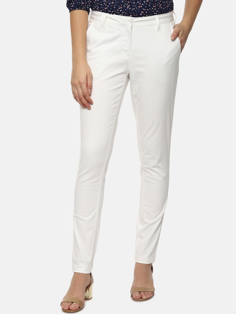 

Allen Solly Woman White Regular Fit Solid Regular Trousers
