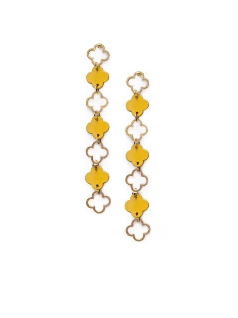 

Foxy Sperks Women Gold-Plated Yellow Drop Earrings
