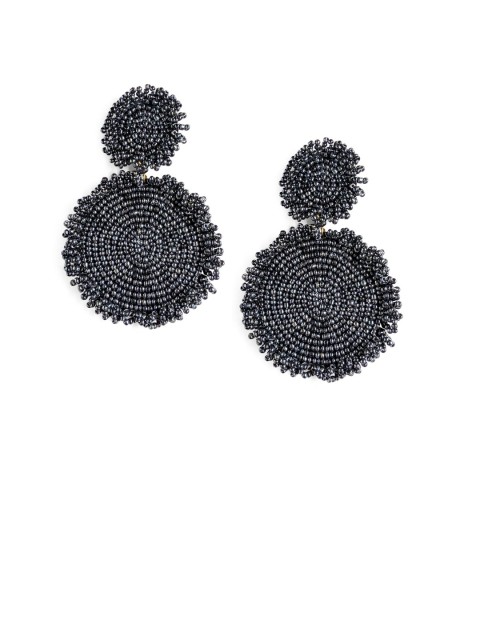

Foxy Sperks Navy Blue Circular Drop Earrings