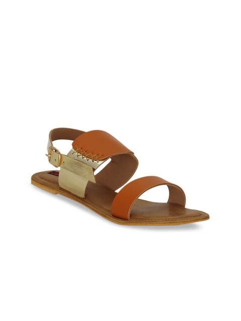 

Get Glamr Women Tan Brown Solid Open Toe Flats
