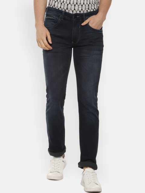 

V Dot Men Navy Blue Slim Fit Mid-Rise Clean Look Jeans