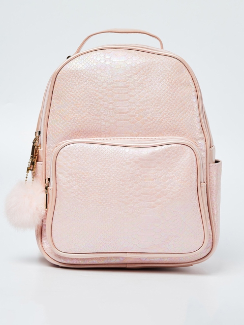 

Ginger by Lifestyle Women Pink Solid Backpack